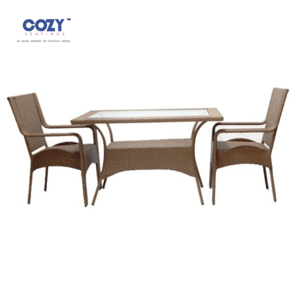 5-Piece Modern Crescent Wicker Bistro Set by COZY SEATINGS
