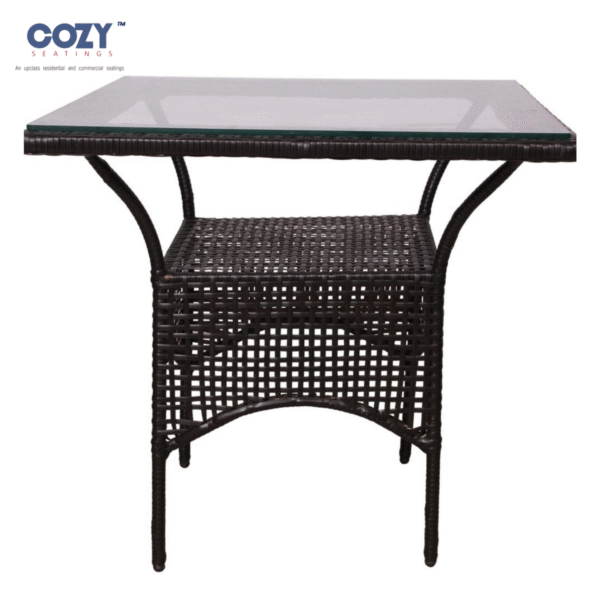 Cozy 4-Piece All-Weather Wicker Triangle Dining Set (3 Chairs & Glass-Top Table)