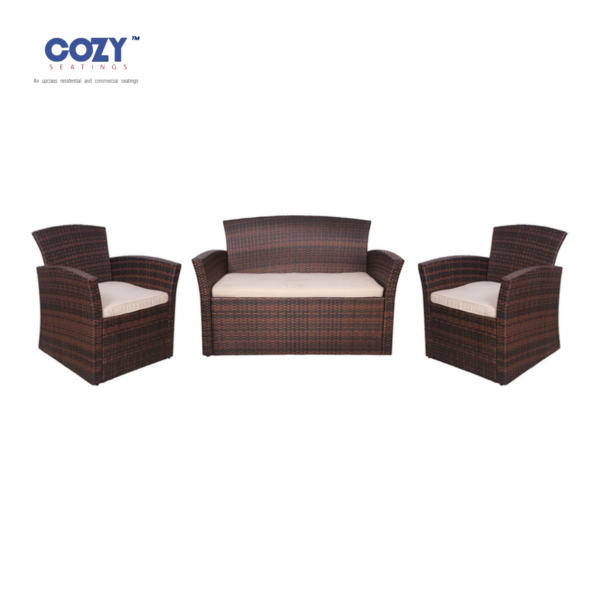 Cozy All-Weather Wicker Square Side Table with Glass Top and Integrated Shelf
