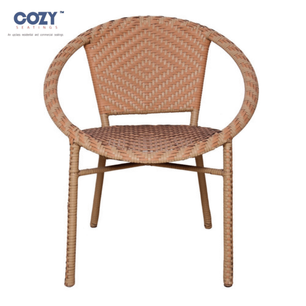 Cozy Modern All-Weather Wicker Cube Armchair - Box Style