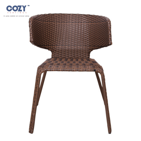 Cozy All-Weather White Wicker Patio Chair - Cane Weave Style