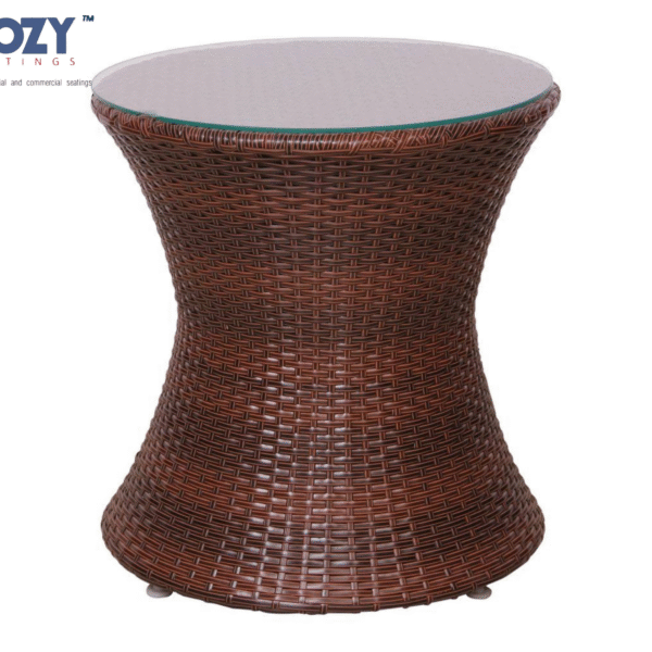 Cozy 3-Piece All-Weather Wicker Bistro Set - Barrel Chairs & Pedestal Table