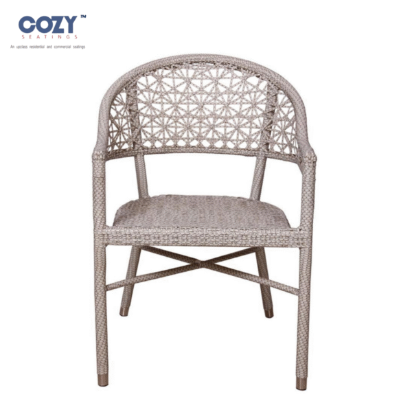 Cozy 5-Piece All-Weather Wicker Round Dining Set - 4 Round-Back Chairs
