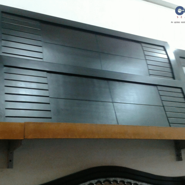Modern Solid Wood Headboard with Horizontal Panel Design – Cozy Seatings
